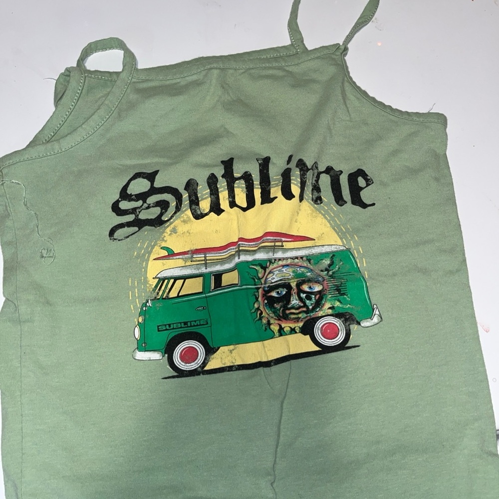 Green Sublime Graphic Tank Top